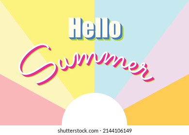 Saludo | Hermoso vector de verano de Pastel | Colorido y brillante