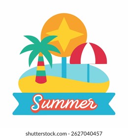Hola verano. Un hermoso diseño de fondo de primavera. 