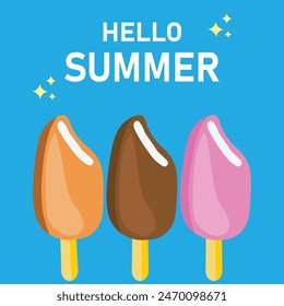 Hello summer benner ice cream happy holiday 