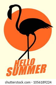 Hello summer black flamingo.