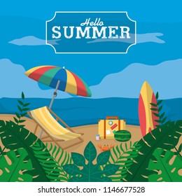 Hello summer card