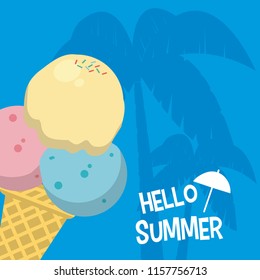 Hello summer card