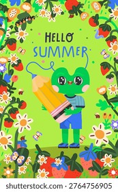 Hello summer card and