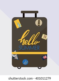 Hello summer card. Hello vacation