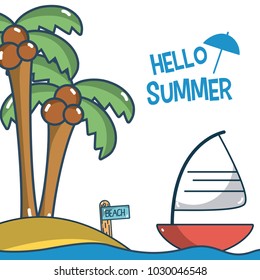 Hello summer cartoons