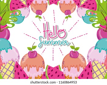 Hello summer cartoons