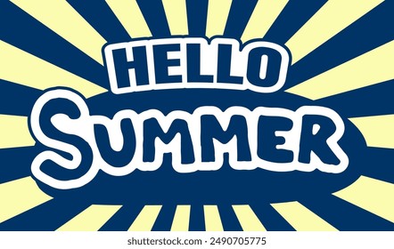 Hello summer clip art vector with eps format file.