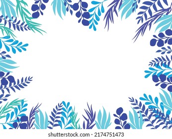 Hello Summer concept design, summer panorama, abstract illustration with jungle exotic leaves, colorful design, summer background and banner