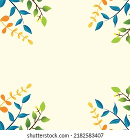 Hello Summer concept design, summer panorama, abstract illustration with jungle exotic leaves, colorful design, summer background and banner