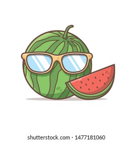 hello summer concept vector illustration with watermelon,ice cream,umbrella,sunglasses. template for banners,poster,cards,flyer,etc. EPS 10