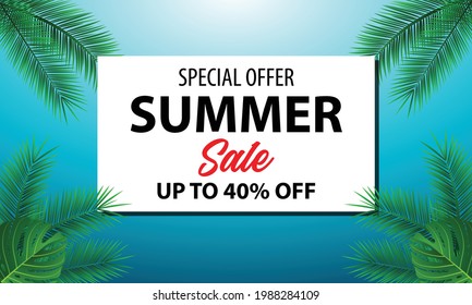 "Hello Summer" creative typography poster.
