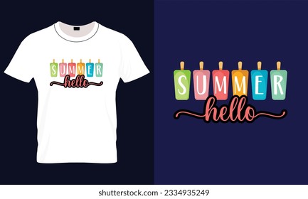 Hello summer custom t-shirt design