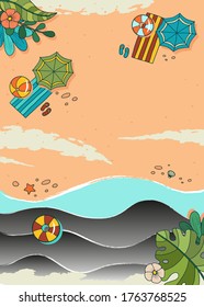 Hallo Sommer. Cute Vektorgrafik für Sommerhintergründe, Karten, Poster und Flyer. Freehe-Zeichnungen