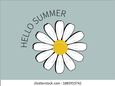 hello summer with daisy flower,stationery,note book,diary,social media ,pink ,fashion ,accesories,etc,sticker,positive quote,inspirational,motivation ,flower