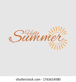 
Hello Summer Design Stock Illustration