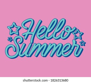 hello summer design typography colour