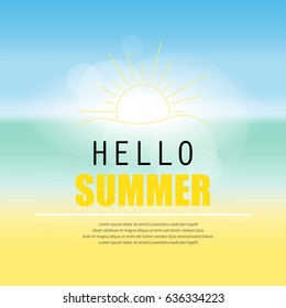 hello summer festival vector background