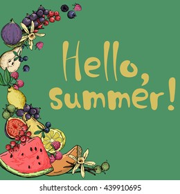 "Hello summer" fruits composition