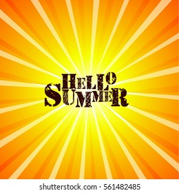 Hello Summer Glow. Vector