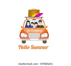 hello summer go camping with car 