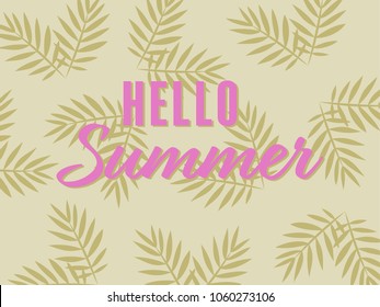 hello summer – greeting card template