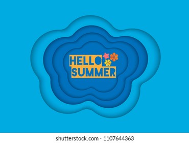 Hello Summer Greeting Vector Background