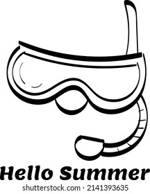 Hello Summer. Hand drawn Hello Summer Background for print or use as poster, card, flyer or T Shirt