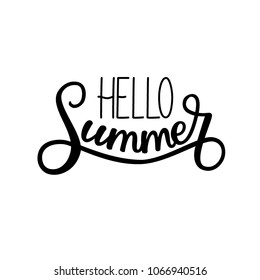 HELLO SUMMER. SUMMER HAND LETTERING