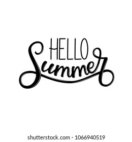 HELLO SUMMER. SUMMER HAND LETTERING