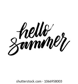 HELLO SUMMER. SUMMER HAND LETTERING