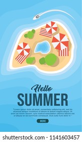 hello summer holiday background vektor illustration.