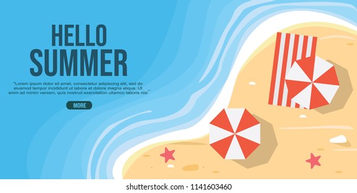 hello summer holiday background vektor illustration.