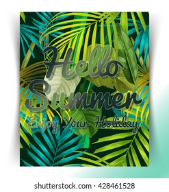 Hello Summer Holiday  poster. 