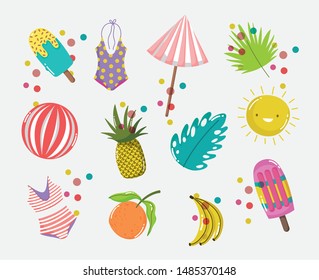 hello summer holiday things design
