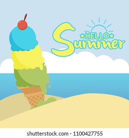 Hello Summer Illustration