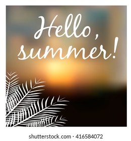 "Hello summer" illustration.