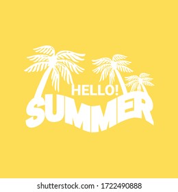 Hello Summer illustration. summer holiday background