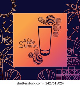 Hello summer inside frame design