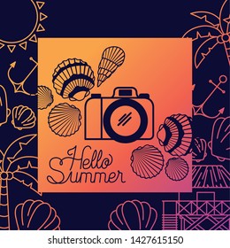 Hello summer inside frame design