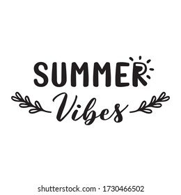 Hello summer. Isolated vector hand drawn. Simple vector lettering for print, t-shirt and poster. Typographic design.