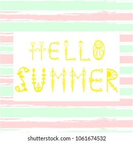 Hello Summer lettering