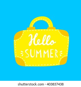 Hello summer lettering