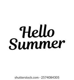 Hello Summer lettering for T-shirt and other use.