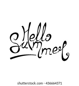 Hello summer Lettering vector