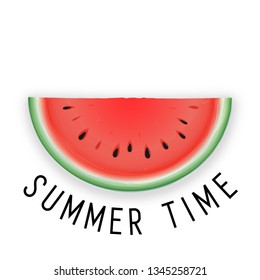 Hello Summer Lettering and watermelon