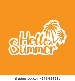 Hola verano logo fondo vacaciones poster vacaciones hola verano 