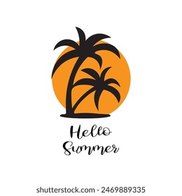 Hola verano logo fondo vacaciones poster vacaciones hola verano 