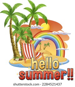 Ilustración del logotipo de verano