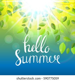 Hello Summer Natural Background Vector Illustration EPS10