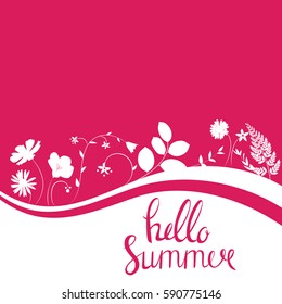 Hello Summer Natural Background Vector Illustration EPS10